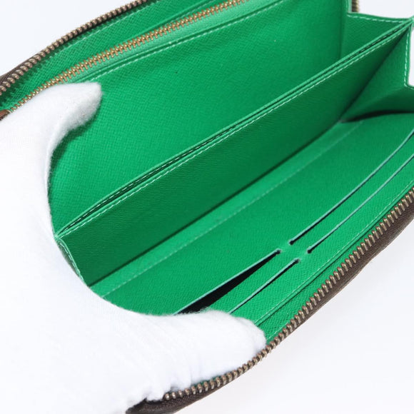 LOUIS VUITTON Monogram Yayoi Kusama Zippy Long Wallet Green M60451 Auth 171845