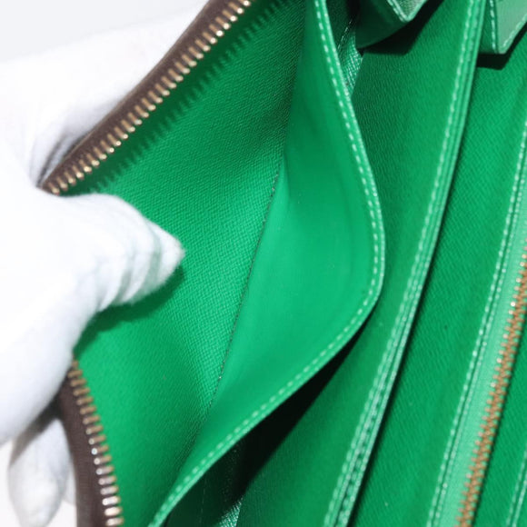 LOUIS VUITTON Monogram Yayoi Kusama Zippy Long Wallet Green M60451 Auth 171845