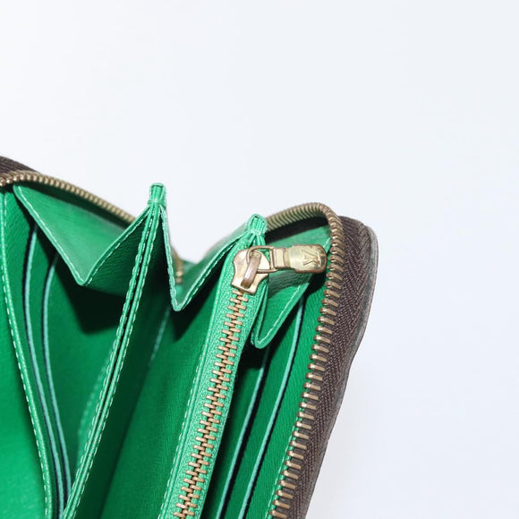 LOUIS VUITTON Monogram Yayoi Kusama Zippy Long Wallet Green M60451 Auth 171845