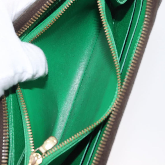 LOUIS VUITTON Monogram Yayoi Kusama Zippy Long Wallet Green M60451 Auth 171845