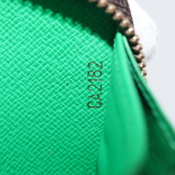 LOUIS VUITTON Monogram Yayoi Kusama Zippy Long Wallet Green M60451 Auth 171845
