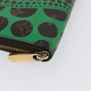 LOUIS VUITTON Monogram Yayoi Kusama Zippy Long Wallet Green M60451 Auth 171845-7