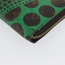 LOUIS VUITTON Monogram Yayoi Kusama Zippy Long Wallet Green M60451 Auth 171845-14