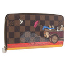 LOUIS VUITTON Damier Ebene Zippy Wallet 2015 Christmas Only N61240 Auth 171846-1