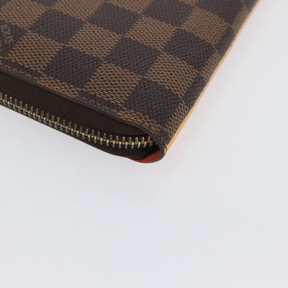 LOUIS VUITTON Damier Ebene Zippy Wallet 2015 Christmas Only N61240 Auth 171846