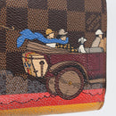 LOUIS VUITTON Damier Ebene Zippy Wallet 2015 Christmas Only N61240 Auth 171846-17