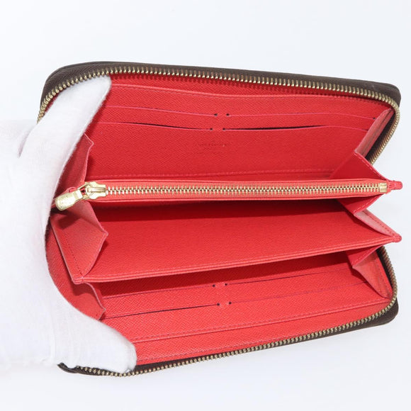 LOUIS VUITTON Damier Ebene Zippy Wallet 2015 Christmas Only N61240 Auth 171846