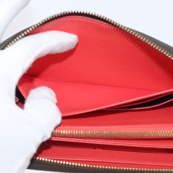 LOUIS VUITTON Damier Ebene Zippy Wallet 2015 Christmas Only N61240 Auth 171846