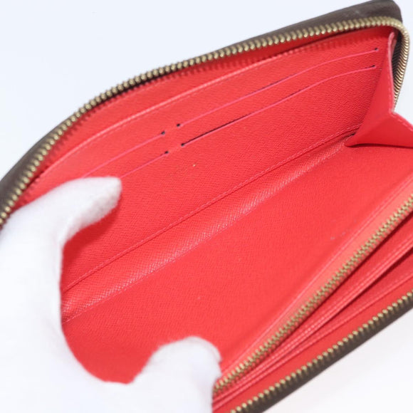 LOUIS VUITTON Damier Ebene Zippy Wallet 2015 Christmas Only N61240 Auth 171846