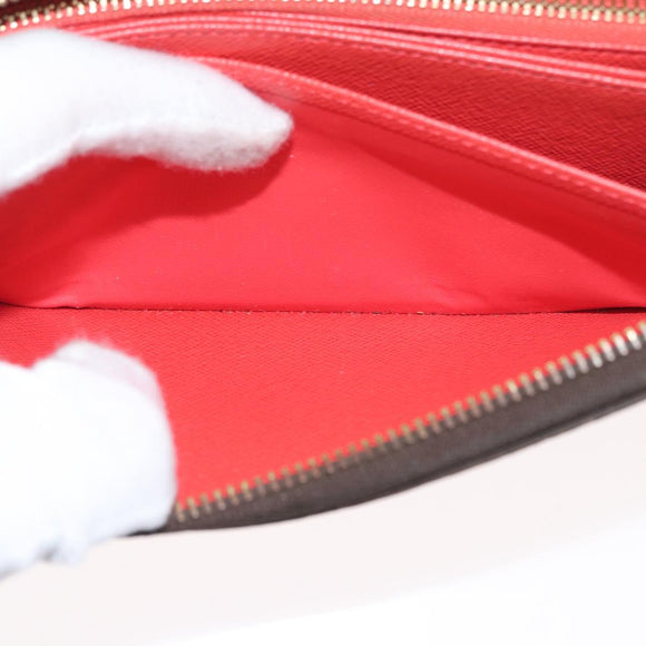 LOUIS VUITTON Damier Ebene Zippy Wallet 2015 Christmas Only N61240 Auth 171846