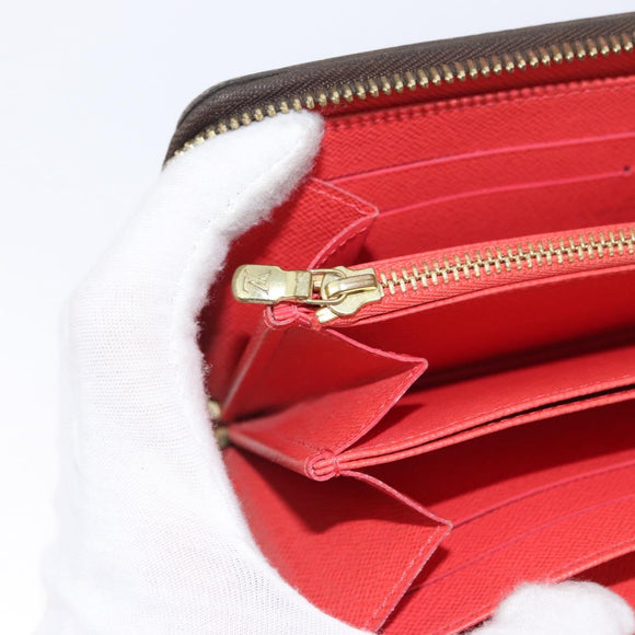 LOUIS VUITTON Damier Ebene Zippy Wallet 2015 Christmas Only N61240 Auth 171846