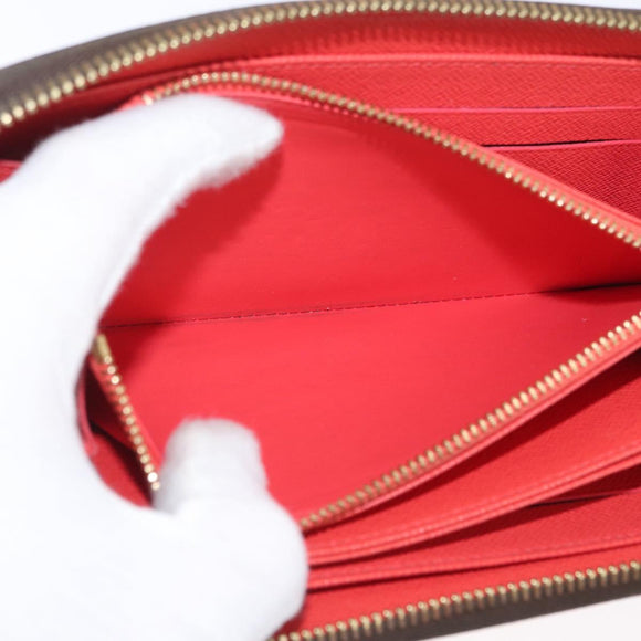 LOUIS VUITTON Damier Ebene Zippy Wallet 2015 Christmas Only N61240 Auth 171846