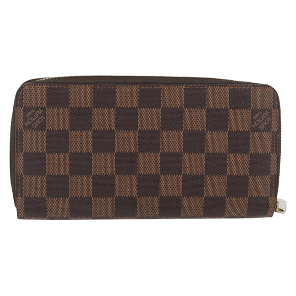 LOUIS VUITTON Damier Ebene Zippy Wallet 2015 Christmas Only N61240 Auth 171846