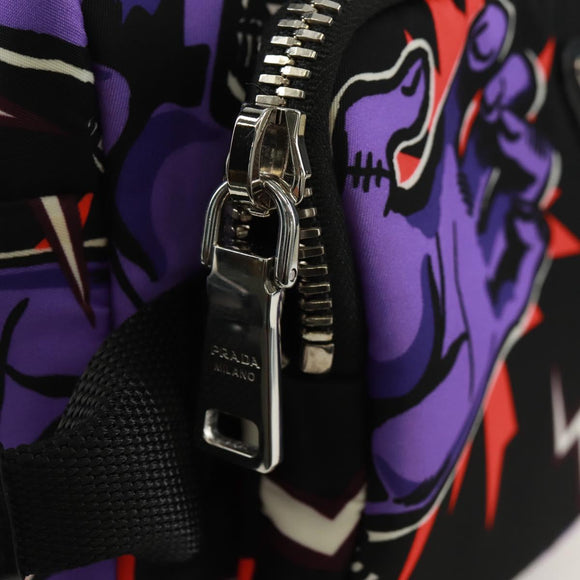 PRADA Universal Studio Kollaboration Frankenstein Tasche Nylon Lila Auth 171848M