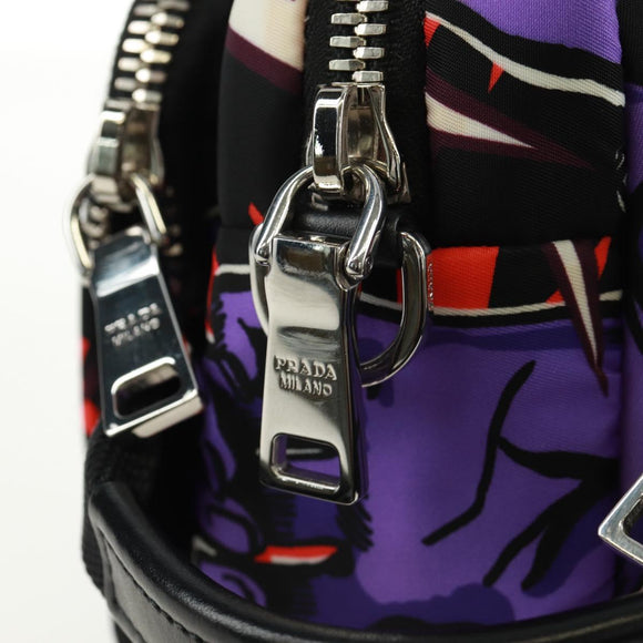 PRADA Universal Studio Kollaboration Frankenstein Tasche Nylon Lila Auth 171848M