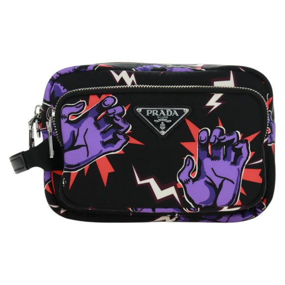 PRADA Universal Studio Kollaboration Frankenstein Tasche Nylon Lila Auth 171848M