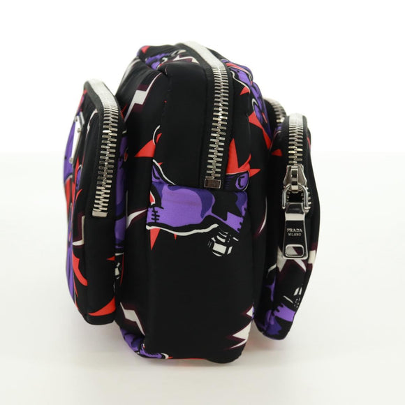 PRADA Universal Studio Kollaboration Frankenstein Tasche Nylon Lila Auth 171848M