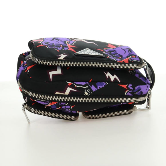 PRADA Universal Studio Kollaboration Frankenstein Tasche Nylon Lila Auth 171848M