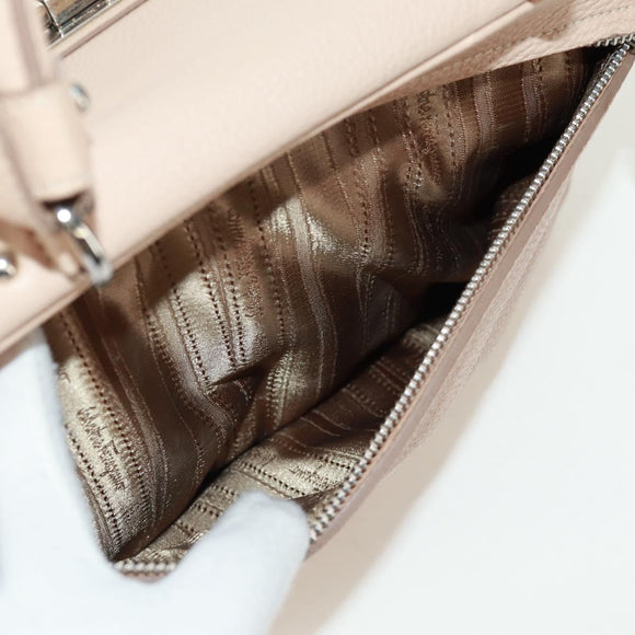 Salvatore Ferragamo Gancini Sofia Handtasche Leder 2-Wege Beige Auth 171849A