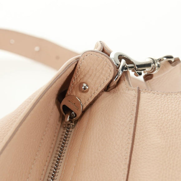 Salvatore Ferragamo Gancini Sofia Handtasche Leder 2-Wege Beige Auth 171849A