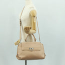 Salvatore Ferragamo Gancini Sofia Handtasche Leder 2-Wege Beige Auth 171849A-29