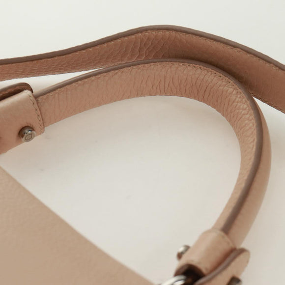 Salvatore Ferragamo Gancini Sofia Handtasche Leder 2-Wege Beige Auth 171849A