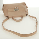 Salvatore Ferragamo Gancini Sofia Handtasche Leder 2-Wege Beige Auth 171849A-8