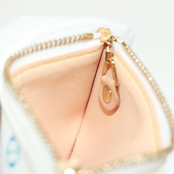 LOUIS VUITTON Multicolor Pochette Cles Coin Purse White M92655 LV Auth 171850V