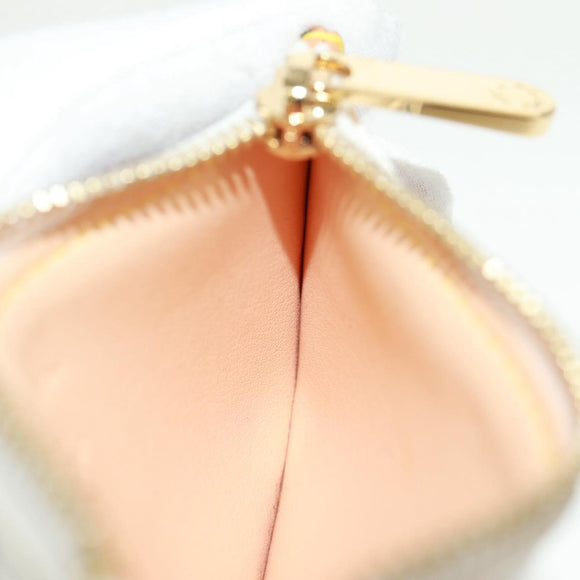 LOUIS VUITTON Multicolor Pochette Cles Coin Purse White M92655 LV Auth 171850V