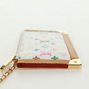 LOUIS VUITTON Multicolor Pochette Cles Coin Purse White M92655 LV Auth 171850V-3