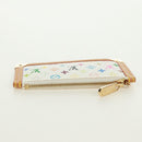 LOUIS VUITTON Multicolor Pochette Cles Coin Purse White M92655 LV Auth 171850V-5