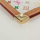 LOUIS VUITTON Multicolor Pochette Cles Coin Purse White M92655 LV Auth 171850V-8