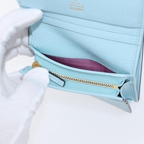 GUCCI Bananya Collaboration Kompaktgeldbörse Hellblau 701009 2067 Original 171852M