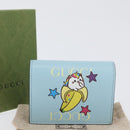 GUCCI Bananya Collaboration Kompaktgeldbörse Hellblau 701009 2067 Original 171852M-12