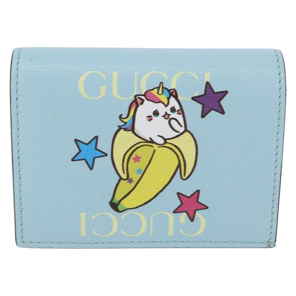 GUCCI Bananya Collaboration Kompaktgeldbörse Hellblau 701009 2067 Original 171852M