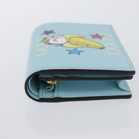 GUCCI Bananya Collaboration Kompaktgeldbörse Hellblau 701009 2067 Original 171852M