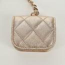 CHANEL Matelasse Air Pods Case & Coin Purse Earphone Lamb Skin CC Auth 171853SM-22