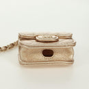 CHANEL Matelasse Air Pods Case & Coin Purse Earphone Lamb Skin CC Auth 171853SM-25