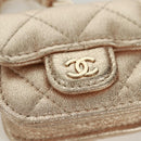 CHANEL Matelasse Air Pods Case & Coin Purse Earphone Lamb Skin CC Auth 171853SM-26