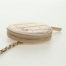 CHANEL Matelasse Air Pods Case & Coin Purse Earphone Lamb Skin CC Auth 171853SM-5