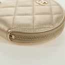 CHANEL Matelasse Air Pods Case & Coin Purse Earphone Lamb Skin CC Auth 171853SM-14