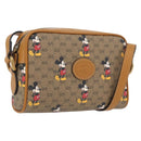 GUCCI Micro GG Supreme Disney Shoulder Bag PVC Beige Gold 602536 Auth 171854SAM-1
