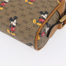 GUCCI Micro GG Supreme Disney Shoulder Bag PVC Beige Gold 602536 Auth 171854SAM-12