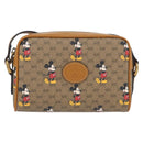 GUCCI Micro GG Supreme Disney Umhängetasche PVC Beige Gold 602536 Auth 171854SAM-13