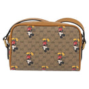 GUCCI Micro GG Supreme Disney Shoulder Bag PVC Beige Gold 602536 Auth 171854SAM-3