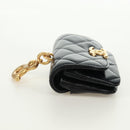 CHANEL Matelasse Pouch Leather Black Gold CC Auth 171856SAM-3