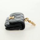 CHANEL Matelasse Pouch Leather Black Gold CC Auth 171856SAM-4