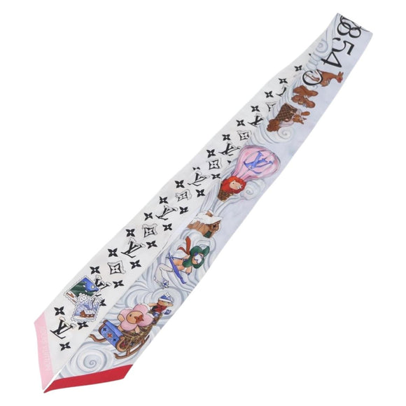 LOUIS VUITTON Bando BB Scarf Silk Light Blue M97196 LV Auth 171860