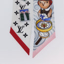 LOUIS VUITTON Bando BB Scarf Silk Light Blue M97196 LV Auth 171860-11