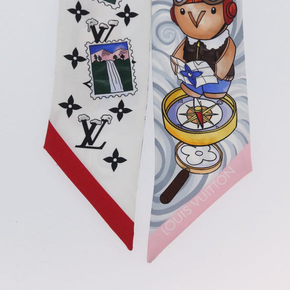 LOUIS VUITTON Bando BB Scarf Silk Light Blue M97196 LV Auth 171860